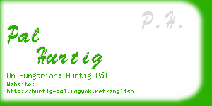 pal hurtig business card